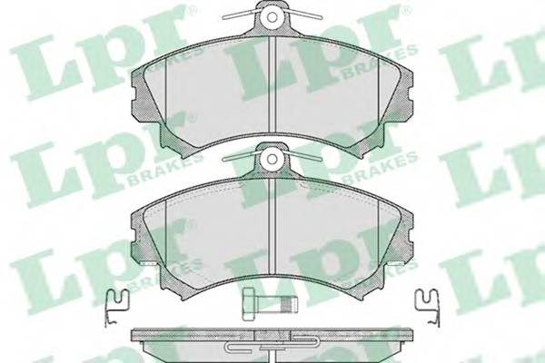 LPR 05P615 Комплект тормозных колодок,