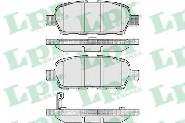 LPR 05P857 Комплект тормозных колодок,