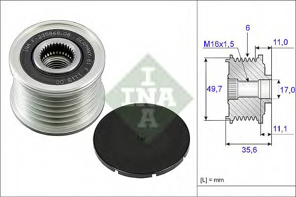 INA 535 0086 10 Механизм свободного хода