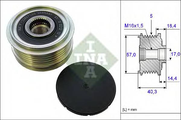 INA 535 0187 10 Механізм вільного ходу