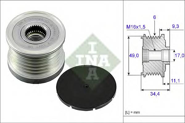 INA 535 0075 10 Механізм вільного ходу