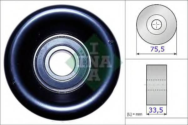 INA 531 0827 10 Натяжной ролик, поликлиновой