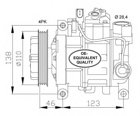 NRF 32105 Компрессор, кондиционер