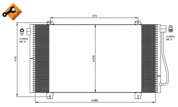 NRF 350030 Конденсатор, кондиционер