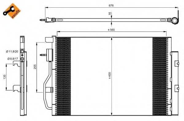 NRF 350044 Конденсатор, кондиционер