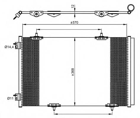 NRF 350066 Конденсатор, кондиционер