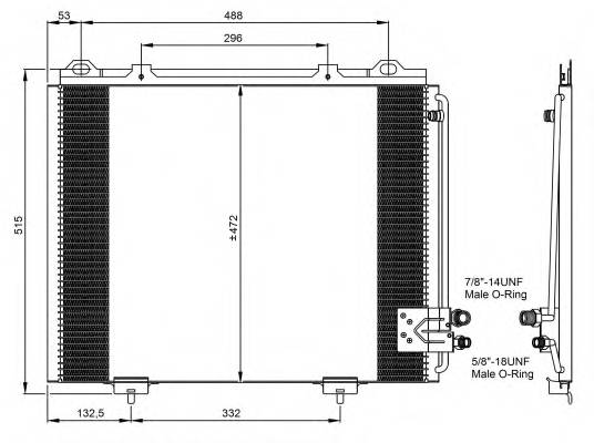 NRF 35228 Конденсатор, кондиционер