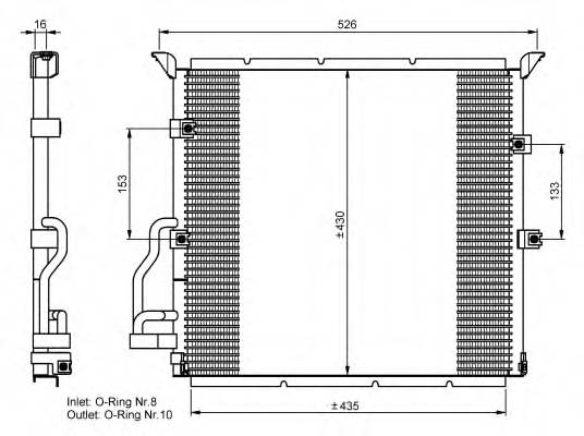 NRF 35586 Конденсатор, кондиционер