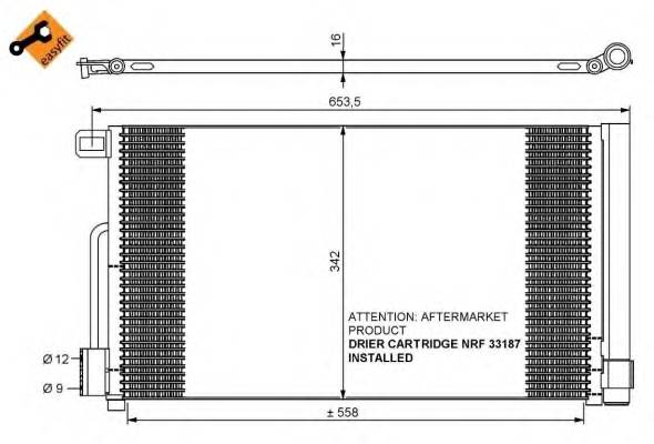 NRF 35777 Конденсатор, кондиционер