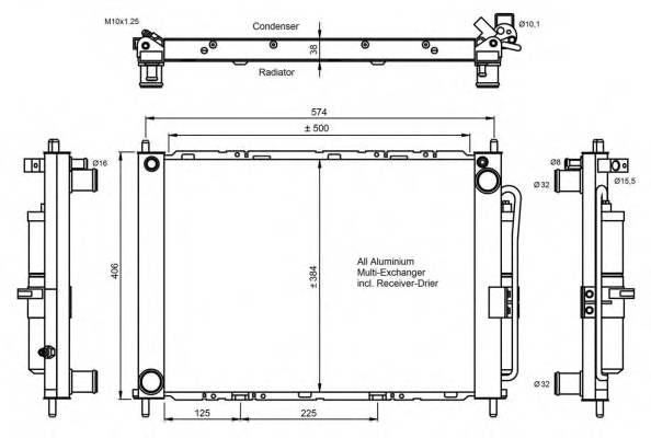 NRF 35886 Конденсатор, кондиционер