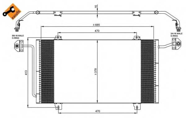 NRF 35908 Конденсатор, кондиционер