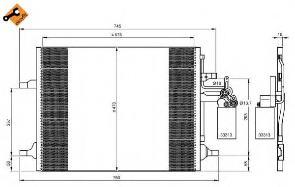 NRF 35930 Конденсатор, кондиционер