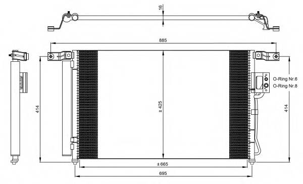 NRF 35965 Конденсатор, кондиционер