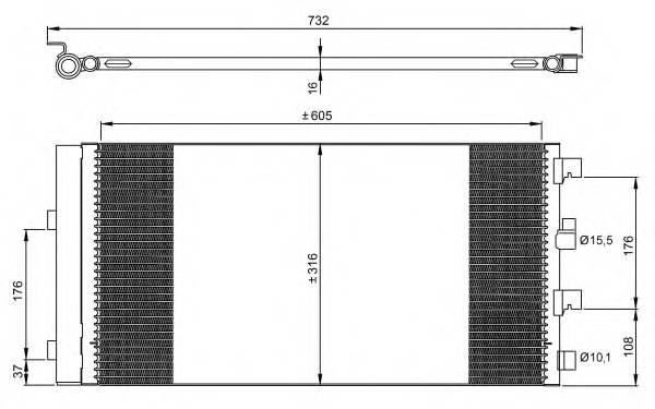 NRF 35969 Конденсатор, кондиционер