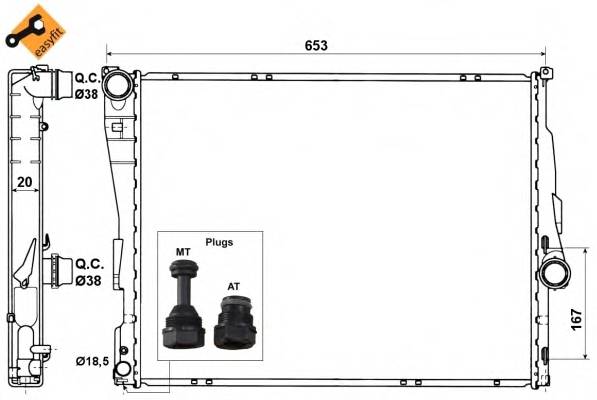 NRF 51582 Радиатор, охлаждение двигателя