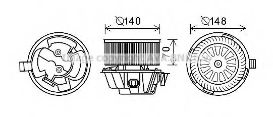 AVA QUALITY COOLING DA8012 Электродвигатель, вентиляция салона