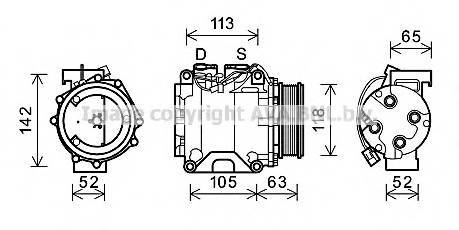 AVA QUALITY COOLING HDAK238 Компрессор, кондиционер