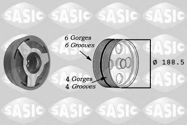 SASIC 9001806 Ременный шкив, коленчатый