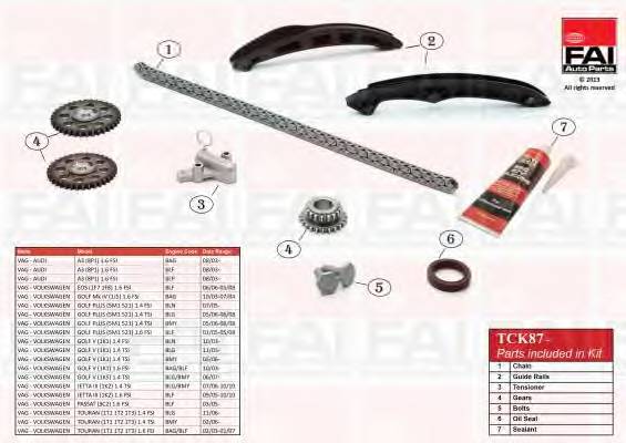 FAI AutoParts TCK87 Комплект цели привода