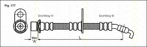 TRISCAN 8150 13130 Тормозний шланг