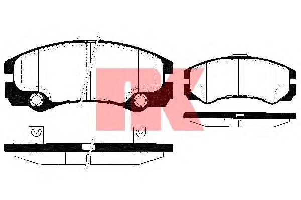 NK 223622 Комплект тормозных колодок,