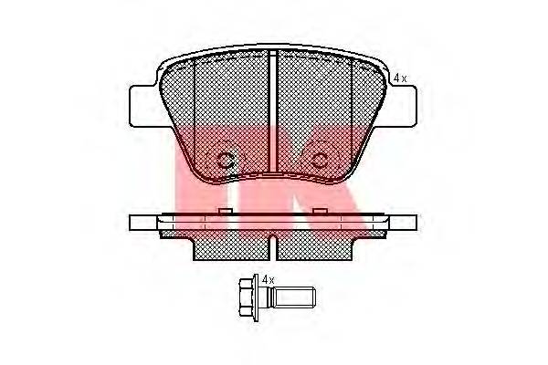 NK 2247101 Комплект тормозных колодок,