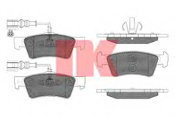 NK 224767 Комплект гальмівних колодок,