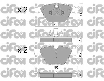 CIFAM 822-918-0 Комплект тормозных колодок,