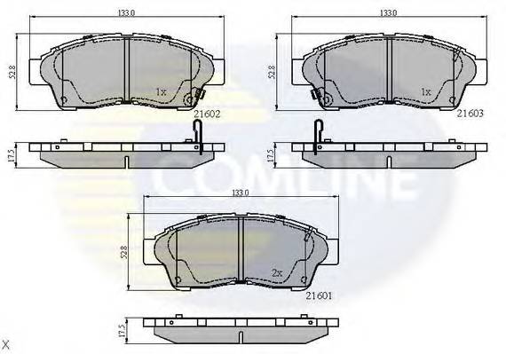 COMLINE CBP3260 Комплект гальмівних колодок,