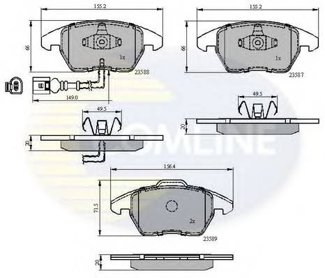 COMLINE CBP11224 Комплект гальмівних колодок,