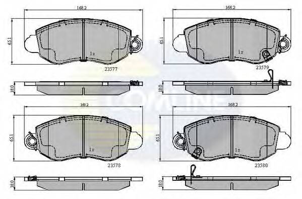 COMLINE CBP31108 Комплект тормозных колодок,