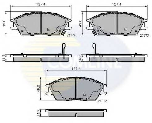 COMLINE CBP3253 Комплект гальмівних колодок,