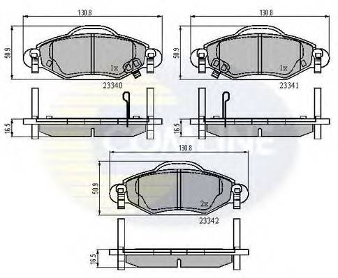 COMLINE CBP31152 Комплект гальмівних колодок,