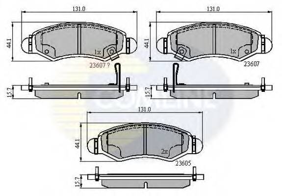 COMLINE CBP31297 Комплект тормозных колодок,