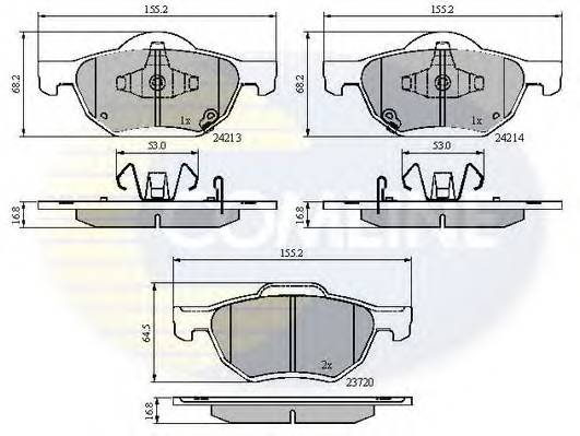 COMLINE CBP31195 Комплект тормозных колодок,