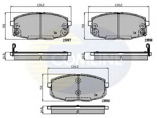 COMLINE CBP31798 Комплект тормозных колодок,