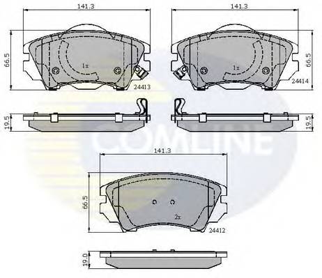 COMLINE CBP31680 Комплект тормозных колодок,