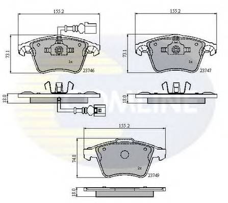 COMLINE CBP11312 Комплект тормозных колодок,