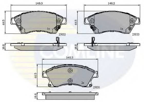 COMLINE CBP32038 Комплект гальмівних колодок,