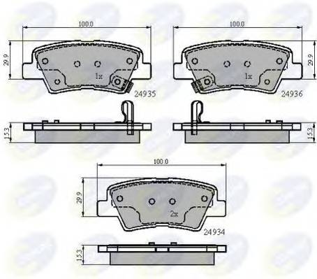 COMLINE CBP32023 Комплект тормозных колодок,