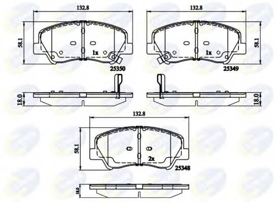 COMLINE CBP32040 Комплект тормозных колодок,