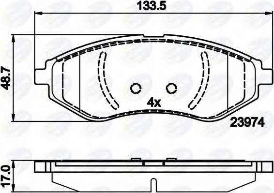 COMLINE CBP01598 Комплект тормозных колодок,