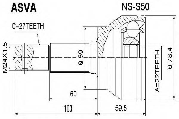 ASVA NSS50 ØÐÓÑ ÍÀÐÓÆÍÛÉ 27X59X22