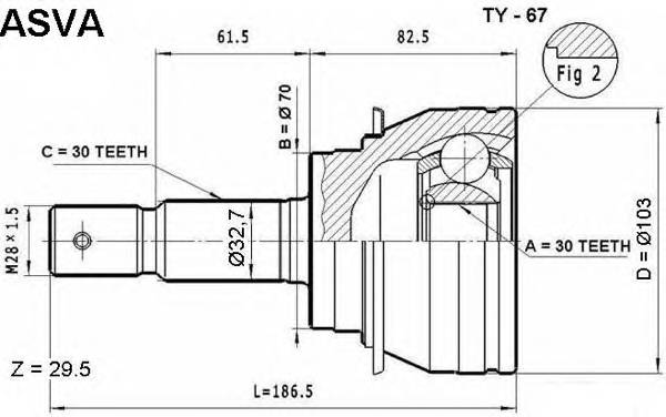 ASVA TY67 ØÐÓÑ ÍÀÐÓÆÍÛÉ 30X70X30