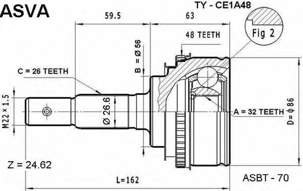 ASVA TYCE1A48 ØÐÓÑ ÍÀÐÓÆÍÛÉ 32X56X26