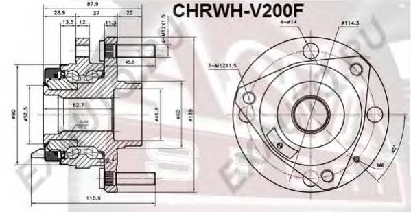 ASVA CHRWHV200F СТУПИЦЯ ПЕРЕДНЯ З