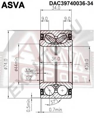 ASVA DAC3974003634 ÏÎÄØÈÏÍÈÊ ÑÒÓÏÈ×ÍÛÉ