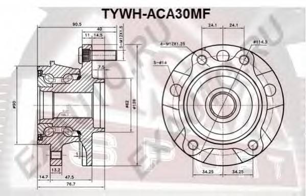 ASVA TYWHACA30MF ÑÒÓÏÈÖÀ ÏÅÐÅÄÍßß (RAV4