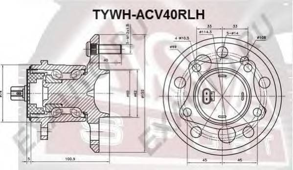 ASVA TYWHACV40RLH ÑÒÓÏÈÖÀ ÇÀÄÍßß ËÅÂÀß