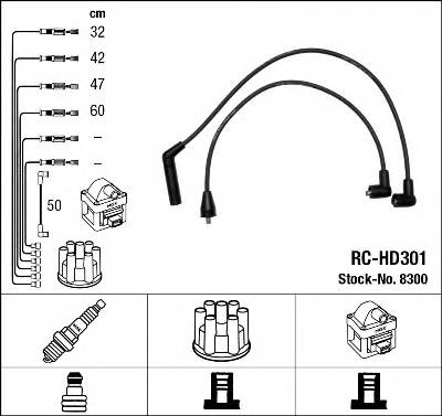 NGK 8300 Комплект проводов зажигания